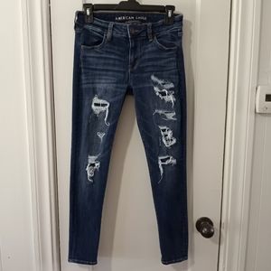 American Eagle Ripped Jeggings Women's Size 6 Short